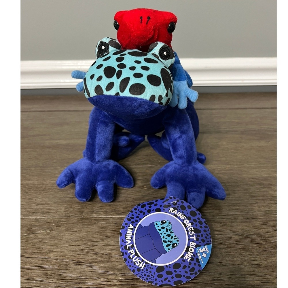 Fiesta‎ Rainforest Biome Poison Dart Frog Plush Blue Red Stuffed Animal Toy NWT